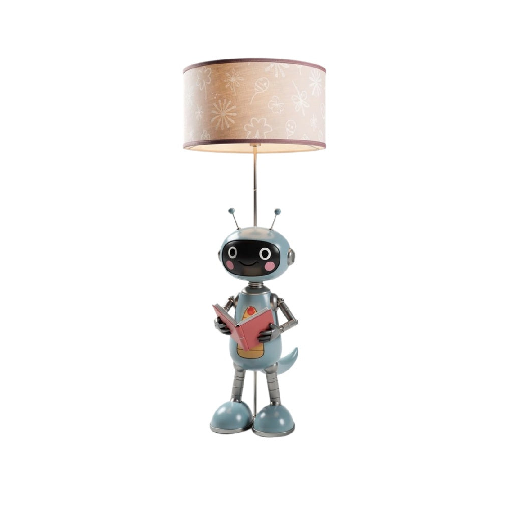 **Luminária Robô Decorativa com Leitor de Livros**
