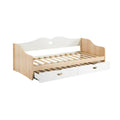 **Cama de Solteiro com Cômoda Integrada e Estrutura em Madeira**